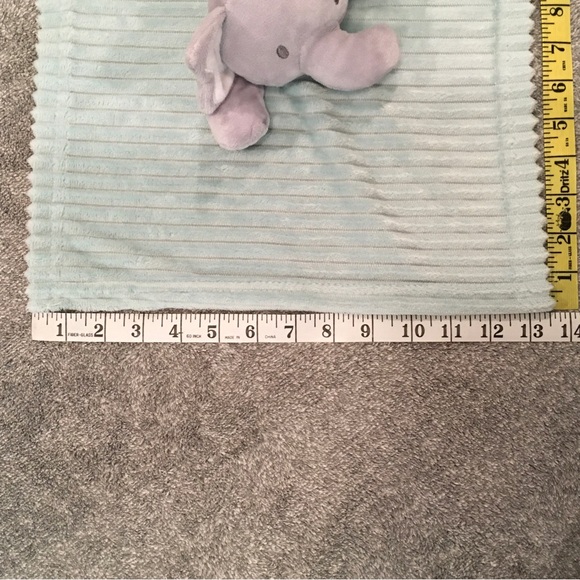 Luxe + Willow Gray Elephant Blue Security Blanket Lovey Unisex Sensory Toy - Picture 5 of 8